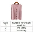 thumbnail image 4 of Qarigey Manténgase a la moda con un chaleco tipo suéter sin mangas para mujer, chalecos tipo suéter para capas, aplicación amplia Prendas para la parte del cuerpo Blanco l, 4 of 6