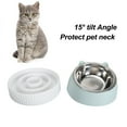 thumbnail image 4 of Cuenco Elevado Para Gatos, Inclinado 15, De Plástico Antideslizante, Comedero Más Lento, Cuencos Dobles Para Gatos Y Cachorros, Diseño De Máxima Comodidad, Fácil De Limpiar,, 4 of 7