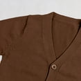 thumbnail image 6 of Dmsael Boys And Girls Sweater Girls Cardigan Sweater Long Sleeve Uniform Cropped Cardigan Casual Kids Cardigan for Little Girls Brown,120, 6 of 6