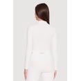thumbnail image 4 of Women's Brushed Knit Long Sleeve Zip Front Polo Shirt, 4 of 4