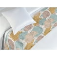 thumbnail image 3 of Minimal Bed Runner, Contemporary 1 Line Art Simple Butterfly Sketches on Rounded Forms, Decorative Accent Bedding Scarf for Hotels Homes & Guest Rooms, Twin, Pale Teal Mustard and Beige, by Ambesonne, 3 of 3