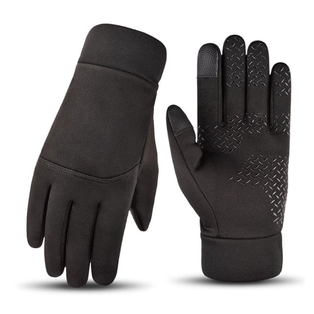 Winter Warm Gloves, Neoprene Fabric Black Winter Gloves Windproof For Cold Weather For Men M,L,XL