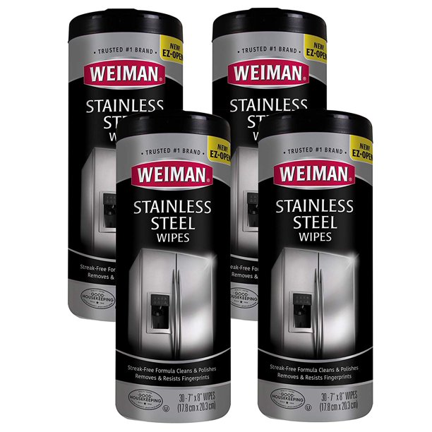 Weiman Stainless Steel Cleaner Wipes (4 Pack)