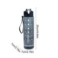 thumbnail image 3 of Tuvgenk Plastic Water Bottles with Straw, Handle & Time Marker Gym 25 Oz Water Bottle Flask Motivational Reusable Black for Hiking Office Travel, 3 of 6