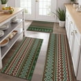 thumbnail image 2 of Red and Green Christmas Reindeer Pattern Kitchen Rugs Sets Of 3,Kitchen Runner Rugs Non Skid Washable,Decorative Kitchen Floor Mats for Kitchen,Sink,Laundry,17"x30"+ 17"x47" + 17"x59", 2 of 6