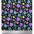thumbnail image 1 of Soimoi Cotton Duck Fabric Leaves & Floral Artistic Printed Craft Fabric by The Yard 42 Inch Wide, 1 of 3