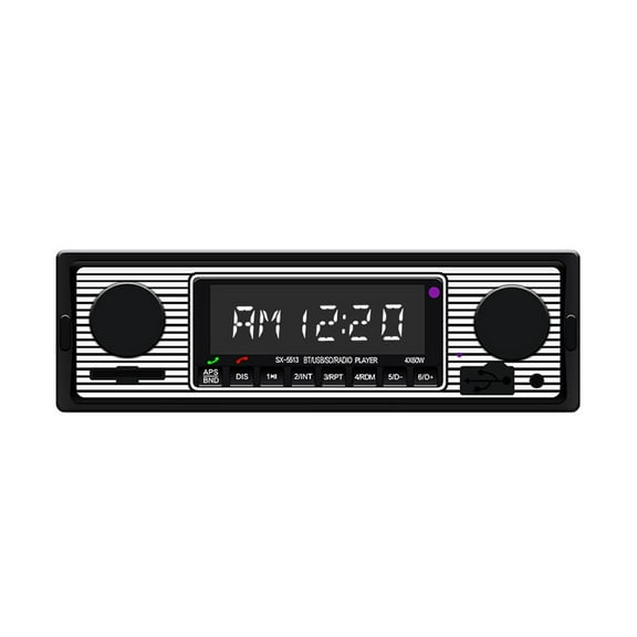Bluetooth Car FM Radio Stereo Player with USB Charger, MP3 Playback, Remote Control, AUX Input, Digital FM Radio, Hands-Free Calling, Supports 32GB SD Card, Adjustable Sound Effects