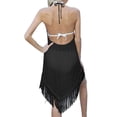 thumbnail image 7 of Yuhangmm Coverups for Bathing Suits, Swimwear Cover Up - Women's Backless Fringe Kaftan for Beachwear and Swimsuit Ensemble Black M, 7 of 7