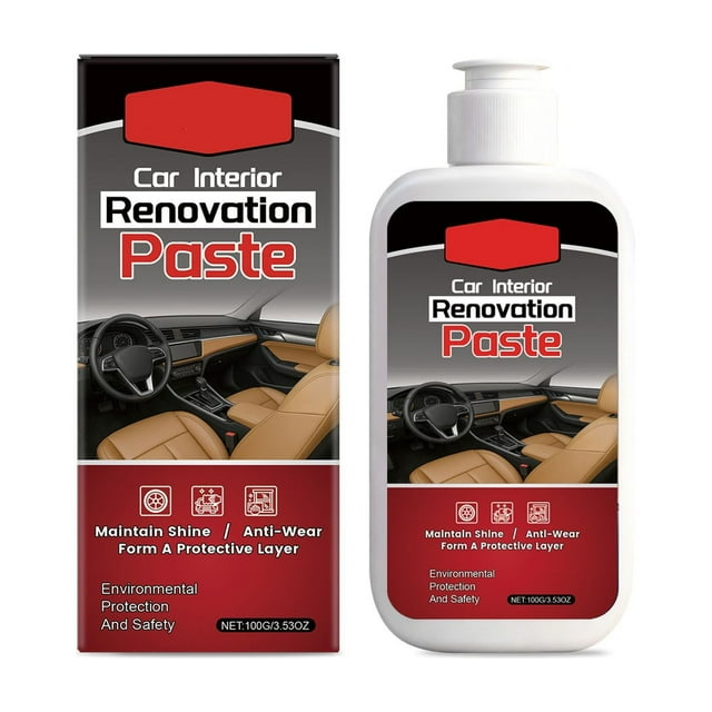 Pâte de Rénovation de Plastique Automobile, Pâte Protectrice Hydrophobe Intérieure et Extérieure pour Tableau de Bord de Voiture, Garnitures, Pare-Chocs, Redonne de l'Éclat