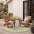thumbnail image 3 of Safavieh Courtyard Connie Floral Indoor/Outdoor Area Rug, Natural/Olive, 6'7" x 6'7" Round, 3 of 13