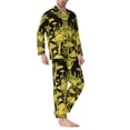 thumbnail image 2 of Naloa saucerman Mushroom Forest Men’s Pajamas Set - Long Sleeve Button Down Sleep Shirt and Pajama Bottoms Sleepwear Set-Small, 2 of 7