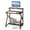 Rustic Brown, variant on 32" Rolling Computer Desk with Charging Station, Mobile Laptop PC Work Table with Storage Shelf for Small Spaces, Black