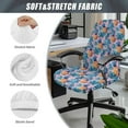 thumbnail image 5 of FKELYI Tropical Palm Leaf Pineapple Print Office Chair Cover Stretchable Removable Computer Chair Back Covers Anti-Dust High Back Office Desk Chair Slipcovers for Office Home, Large, 5 of 6