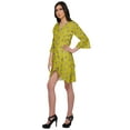 thumbnail image 2 of Moomaya Printed Ruffle Style Above Knee Length Bridesmaid Robe Rayon Bathrobes, 2 of 5