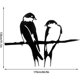 thumbnail image 5 of Pájaro de arte de árbol de metal, silueta de pájaro de metal, 2 pájaros en rama, arte de metal, jardín, decoración de pájaros de metal en rama de árbol, decoración de jardín, golondrina, 5 of 5