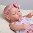 thumbnail image 4 of YOHAVEN 30cm Reborn Silicone Doll Realistic Soft Sleep Doll for Playhouse Pretend Home Decor Gift for Holiday Christmas Winter Display Decoration Cozy Gift Idea, 4 of 6