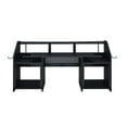 thumbnail image 2 of Pemberly Row Modern Wood Music Desk with Shelves in Black Finish, 2 of 6
