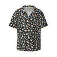 thumbnail image 5 of Daiia Paw Animal Men's Linen Shirts Short Sleeve Casual Shirts Button Down Shirt for Men Beach Summer Wedding Shirt-Small, 5 of 6