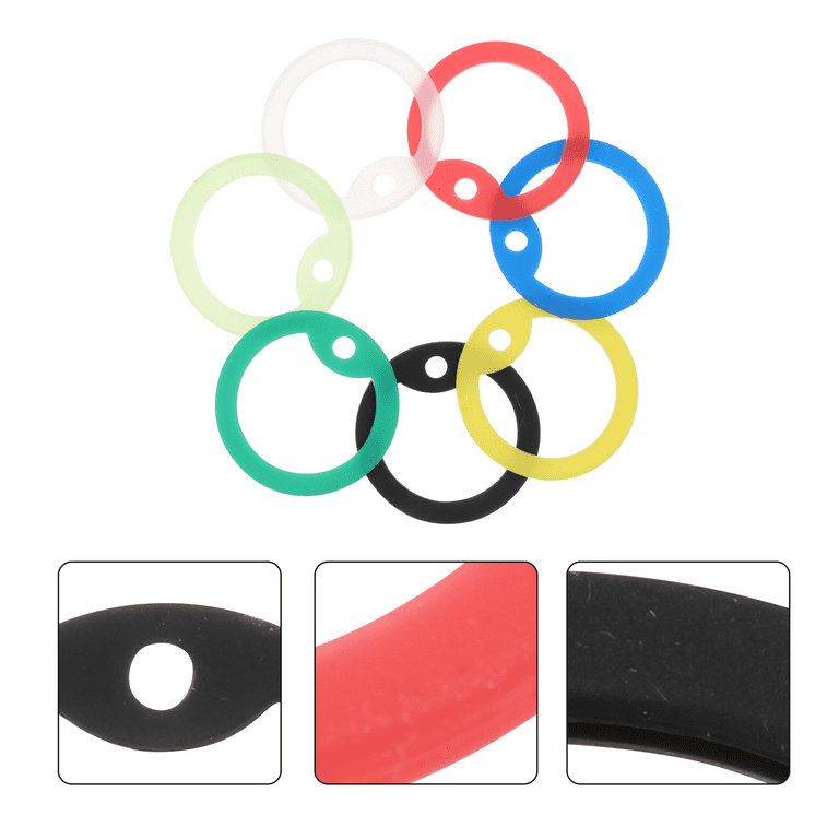 14pcs Pet Dog Name Tag Silencers Silicone Dogtag Silencer Hoops