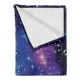 thumbnail image 2 of Celestial Soft Flannel Fleece Throw Blanket, Outer Space Galaxy Dreamy Stars Andromeda, Cozy Plush for Indoor and Outdoor Use, 50" x 70", Indigo Royal Blue, by Ambesonne, 2 of 5