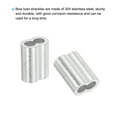 thumbnail image 4 of Unique Bargains 1/4' Aluminum Crimping Loop Sleeves, for Wire Rope Sleeves, Silver Tone 30 Pcs, 4 of 5