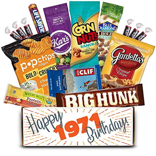 Annual Snacks Co 1971 50th Bday Gifts For Man Gifts For 50th Birthday For A Man Gift Basket Box Assortment Milestone Birthday Gifts For Man Turning 50 Years Old Walmart Com Walmart Com