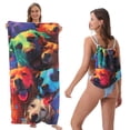thumbnail image 1 of 2-in-1 Beach Towel Oversized Towel Fine Fibre Towel Transforms Into A Storage Backpack, 1 of 6