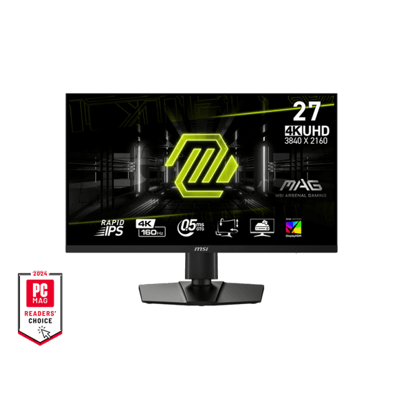 MSI MAG 274UPF E2 3840 x 2160 (UHD) Gaming Monitor, Rapid IPS, 16:9, 160 Hz, 1ms (GTG), Tilt Swivel Height Adjustable