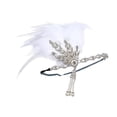thumbnail image 2 of Diadema Estilo Flapper, Accesorio Para El Cabello, Diadema De Plumas Con Tema De Los Años 20 Para Mujer, Yuyangstore  Tocado de aleta, 2 of 8