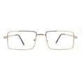 thumbnail image 1 of Squared Rectangle Dad Style Metal Rim Eye Glasses Rose Gold, 1 of 4