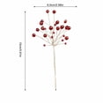 thumbnail image 2 of Christmas Red Artificial Berry Pick, Faux Red Berry Stem with Golden Wire, Berry Sprig for Christmas Wreath, Garland, Vase Floral Arrangement & Holiday DIY Craft Decoration, 2 of 4