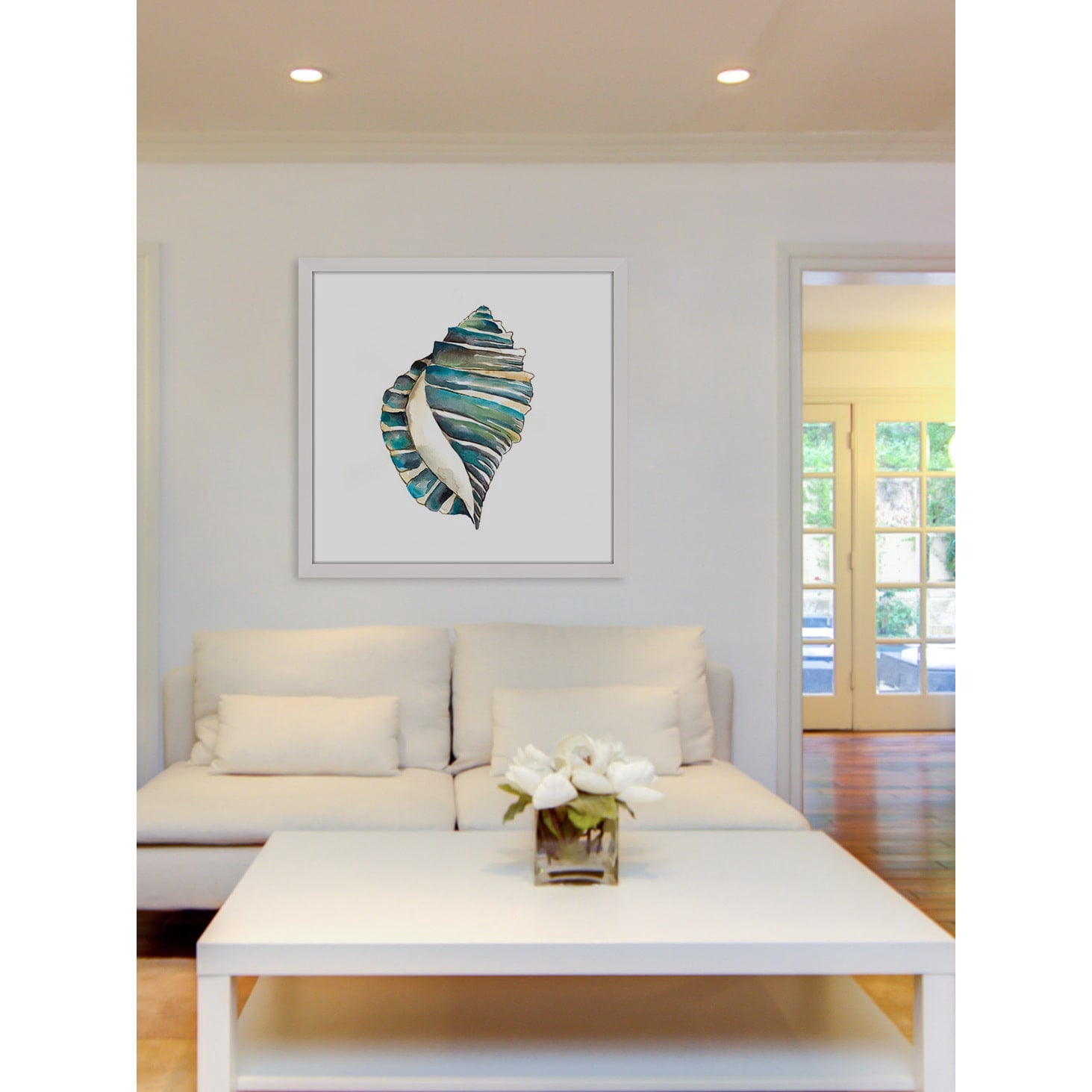 "Aquarelle Shells I" Framed Painting Print