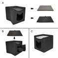 Geizire Cat Beds for Indoor Cats,Cute Shape Cat Cave, Foldable Cat
