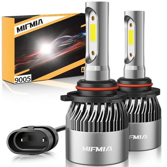 Bombillas MIFMIA 9005/HB3 6500K Blanco Frío 900% Más Brillantes 36000LM, Plug-N-Play con Ventilador de Refrigeración, Luces Off Road Impermeables IP68, Paquete de 2