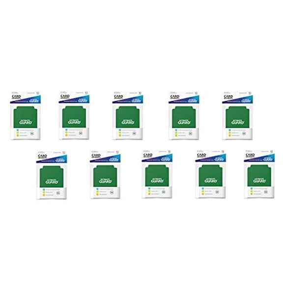 10 Packs Ultimate Guard Green Card Dividers (10) Standard Size Display Case