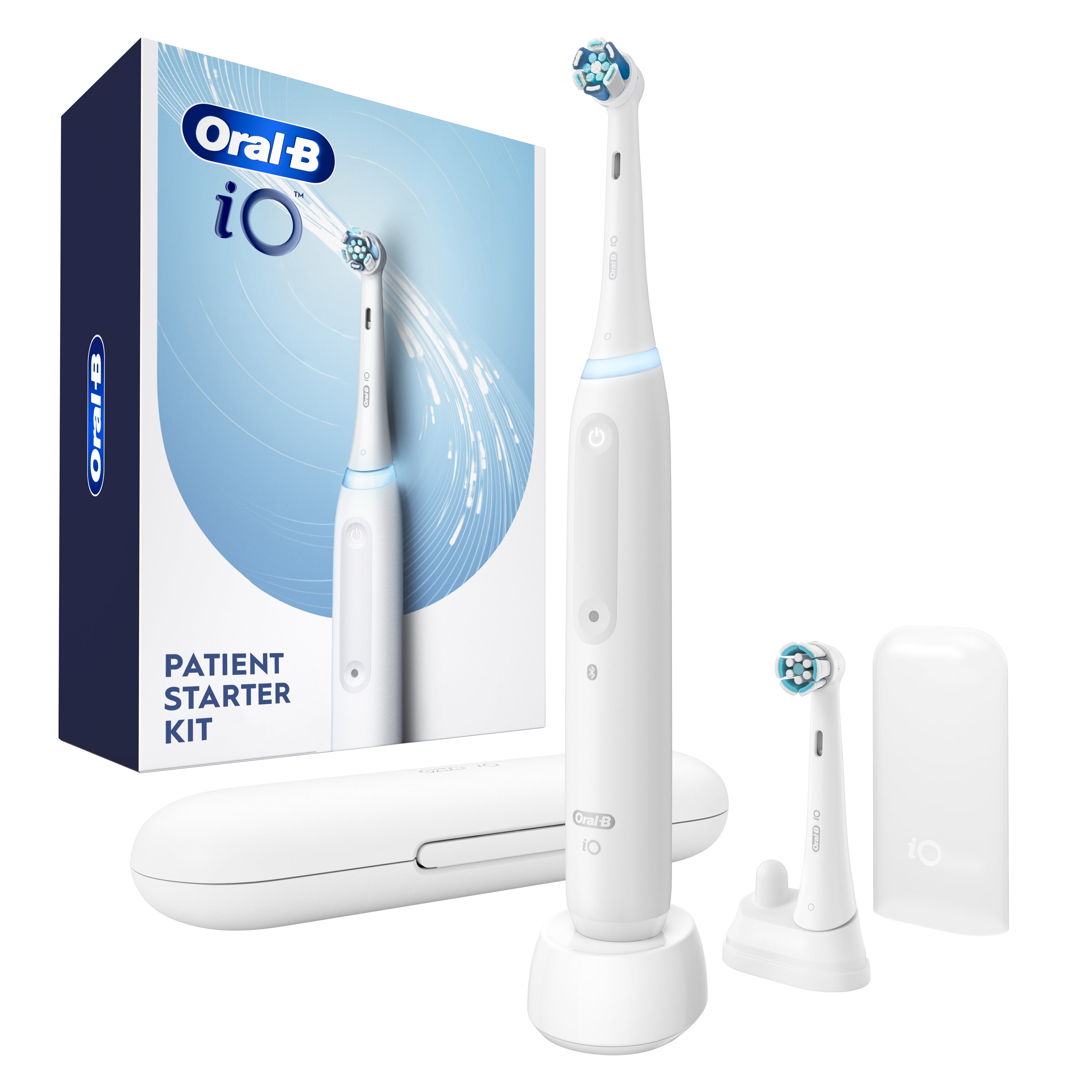 Oral-B iO Series 3 Electric Toothbrush with (2) Brush Heads, iO3 Rechargeable Power Toothbrush, White, Toothbrush with (2) Brush Head