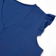 thumbnail image 6 of UAMVSH Womens V Neck Babydoll Blouses Summer Casual Ruffle Sleeveless Tops Loose Dressy Elegant Tank Top, 6 of 7