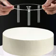thumbnail image 4 of Soporte para tartas de varias capas con junta suspendida, juego de 3 varillas de apoyo para tartas con placa separadora para tartas, herramienta para hornear, 4 of 6