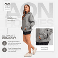 thumbnail image 6 of Aon Apparel Womens Dark Grey Hoodie – High Natural Cotton Content for Breathability and Softness, Sensitive Skin Friendly Women Hoodies | Grey Hoodie Women Fashion | Charcoal Sweatshirt (Graphite XL), 6 of 10