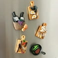 thumbnail image 5 of Wrapables 3D Resin Fridge Magnets, Food Simulation, Succulents, Famous Faces Refrigerator Magnets for Kitchen (Set of 5), Dinner, 5 of 7
