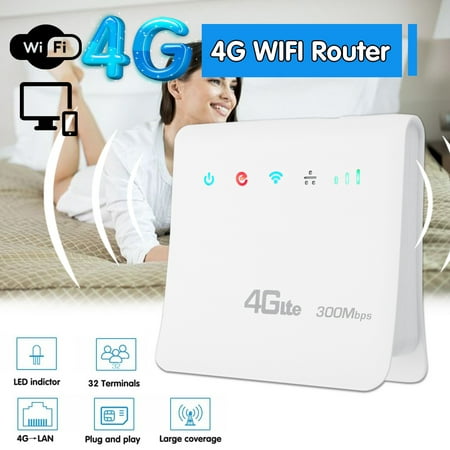 Encryption 300Mbps 4G LTE CPE Mobile WiFi Router for SIM Card Slot and lan (Best Wifi Card 2019)