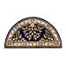 thumbnail image 3 of Minuteman International Blue Oriental Wool Hearth Rug, Half Round, 3 of 10