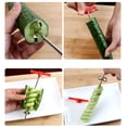 thumbnail image 4 of 4Pcs Stainless Steel Fruit Shape Spiral Coils Creative Modeling Cucumber Rotating Artistic Dish Cool Vegetable Cutter Carving Tool (Red), 4 of 8
