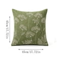 thumbnail image 2 of TTJ Wildflower Embroidery Throw Pillow Covers,18x18 Inch Floral Decorative Cushion Case,Chenille Flower Pillowcase for Farmhouse Rustic Sofa Couch Bed Living Room Home Decor(Green), 2 of 6