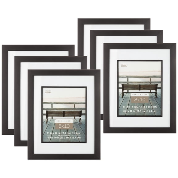 Studio Decor Home Black Studio Frame with Mat, 6 Pack