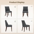 thumbnail image 6 of EOP Upholstered Dining Chairs Set of 4, Mid Century Modern Fabric Side Chairs with Solid Wood Legs, Comfortable Kitchen & Dining Room Chairs for Home, Restaurant Use, Dark Gray, 6 of 7