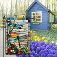 thumbnail image 4 of Rollbacks & More Dragonfly Garden Flag Glass Style Flowers Vertical Double Sided Rustic Farmland Burlap YardOutdoor Decor, 4 of 7