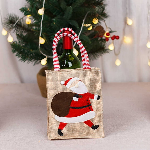 2024 New Upgraded Christmas Holiday Cheer Gift Bags - Red Striped Paper Bags for Christmas, Hanukkah, and Winter Celebrations Reduced, Santa Claus