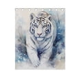 thumbnail image 5 of White Tiger Blackout Curtain Panels 63x55in Drapes Privacy Assured for Living room Bedroom Bathroom 2 panels set, 5 of 5