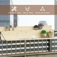thumbnail image 3 of Outdoor Dining Table Hanging Balcony Table, Spruce Wood Foldable Railing Bar, Serving Table & Desk, Fits up to 3.9 Inches, Natural,Outdoor Coffee Table, 3 of 9